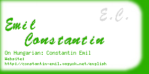 emil constantin business card